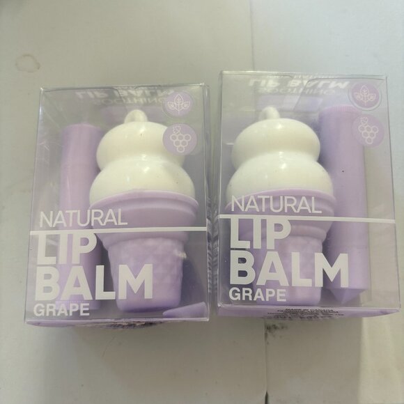 2 Rebels Refinery Natural Lip Balm Grape Ice Cream Cone - Picture 1 of 4